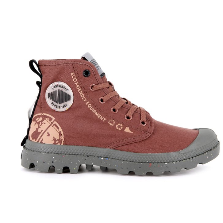 Bottes Palladium Pampa Organic Metro Femme Corail | FR INJ076L